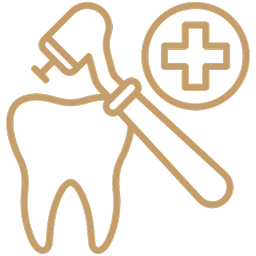 Diagram illustrating root canal procedure steps