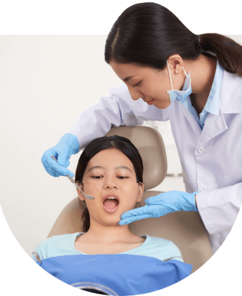 Friendly dentist ready to provide dental treatments