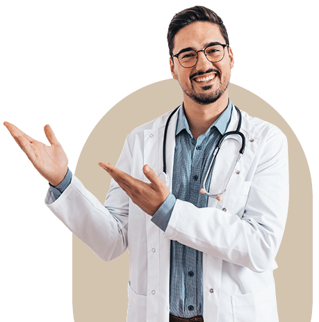 Group photo of dental care team at clinic