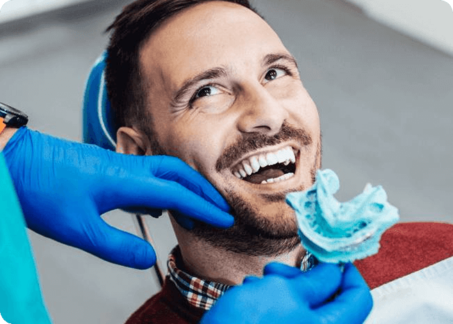 Dental services icon with tooth and tools